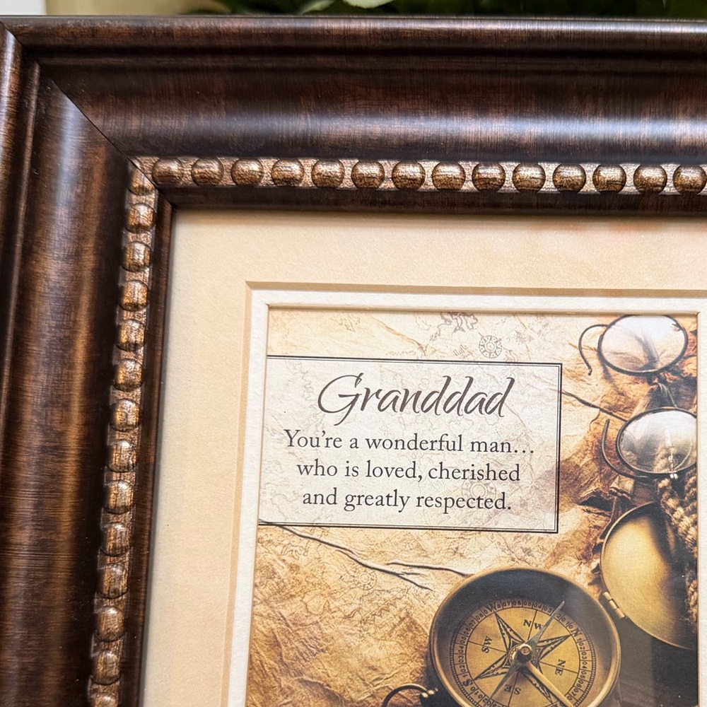 Grandad framed plague Grandparent birthday print Grandfather picture frame gift